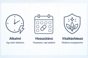 Potencianövelők típusai: alkalmi, hosszútávú és vitalitásfokozó